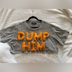 Gray and Orange women’s Crop Top